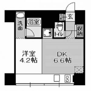 北浜コンソールビル基準階間取り図
