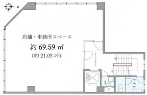 レイシス心斎橋ビル基準階間取り図