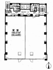 北浜エクセルビル基準階間取り図