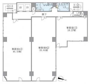 ＪＢＳＬ梅田ビル基準階間取り図