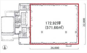 ＴＯＤＡ　ＢＵＩＬＤＩＮＧ心斎橋ビル基準階間取り図