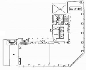 三井住友銀行南森町ビル基準階間取り図