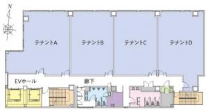 ＫＩＴＥＮＡ新大阪ビル基準階図面