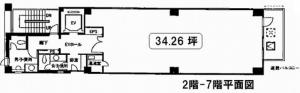 第五芦池ビルディング基準階図面