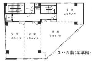 サンエイ下味原第1ビル基準階図面