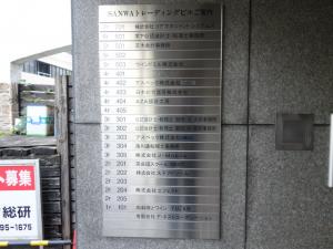 ＳＡＮＷＡトレーディングビルテナント板