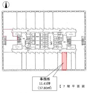 大阪駅前第３ビル７階間取り図