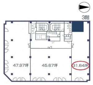 心斎橋中央ビル３階間取り図