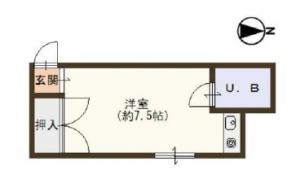 エイトビル江戸堀２階間取り図