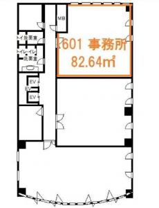 Ｆａｉｒｓｔａｇｅ大手前ビル（フェアステージ大手前ビル）基準階間取り図