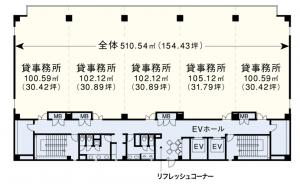 新大阪テラサキ第３ビル基準階間取り図