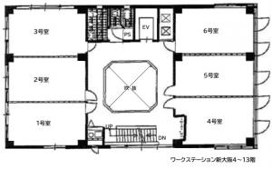 ワークステーション新大阪基準階図面