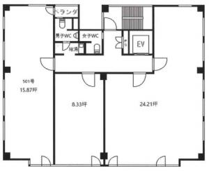 AXIS新大阪ビルーⅡ基準階図面