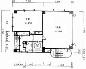 北堀江ゲイトビル基準階間取り図