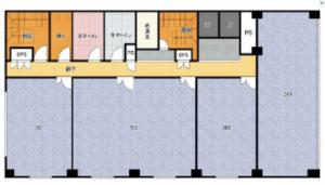 インターワンプレイス烏丸ビルⅡ基準階図面