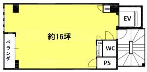 富士本町ビル基準階間取り図