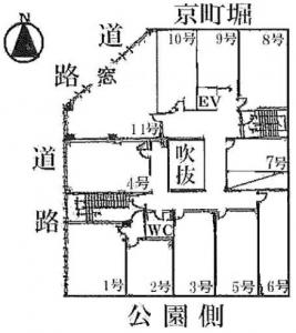 京二ビル基準階間取り図