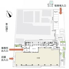 表参道グランビル１階間取り図