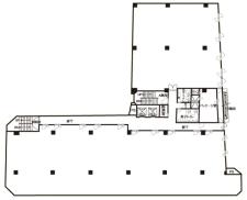 近鉄高天ビル基準階間取り図