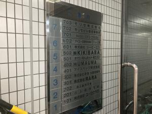 心斎橋モリセビル　テナント板