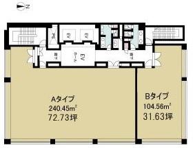 ベイ・ウィング神戸ビル基準階図面