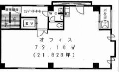 本町翁ビル基準階間取り図