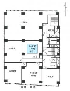 新日本梅新ビル８階間取り図