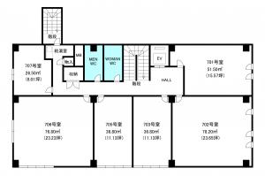 リアライズ谷町ビル７階間取り図