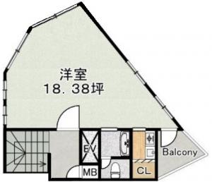 オークラ第２ビル基準階図面