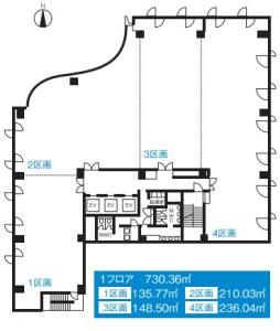 アーバネックス御池ビル西館基準階間取り図