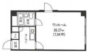 中村第２ビル５０５階間取り図