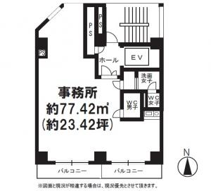 アーバン長堀ビル基準階間取り図