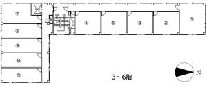 日宝道修町ビル基準階図面