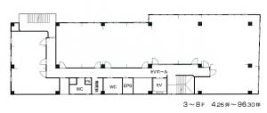 長堀八千代ビル基準階間取り図