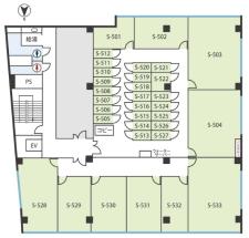 天翔オフィス肥後橋（三洋ビル）基準階図面