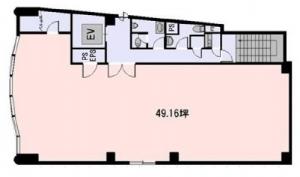 アクシス本町ビル基準階間取り図