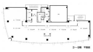 ＭＦ新大阪ビル基準階間取り図