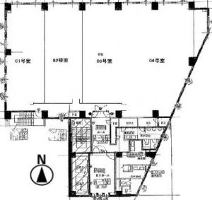 大阪天満橋ビルディング基準階図面