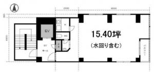 ハイキャッスル梅田ビル基準階間取り図