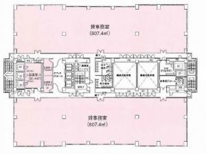 マルイト西梅田ビル基準階間取り図