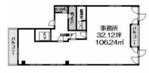 本町プレタビル基準階間取り図