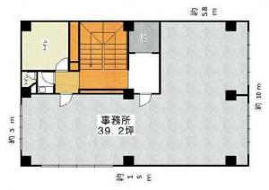 ホーククレセント第１ビル基準階間取り図