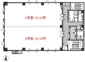 京町栄光ビルディング基準階図面