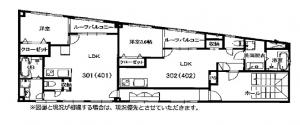 リバーサイド北堀江階間取り図