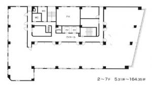 新大阪八千代ビル基準階間取り図