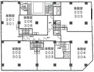 東本町センタービル基準階図面