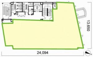 イトーダイ靭本町ビル基準階間取り図