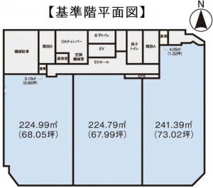 Ｄａｉｗａ南船場ビル基準階間取り図
