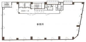 南星瓦町ビル基準階間取り図