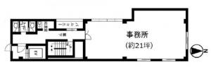 玉造延三ビル基準階間取り図